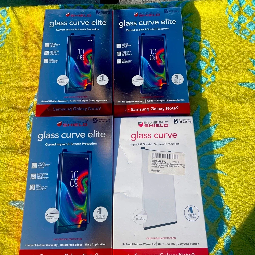 ZAGG InvisibleShield Glass Curve Elite for Samsung Galaxy Note9 - NIB - Lot of 4